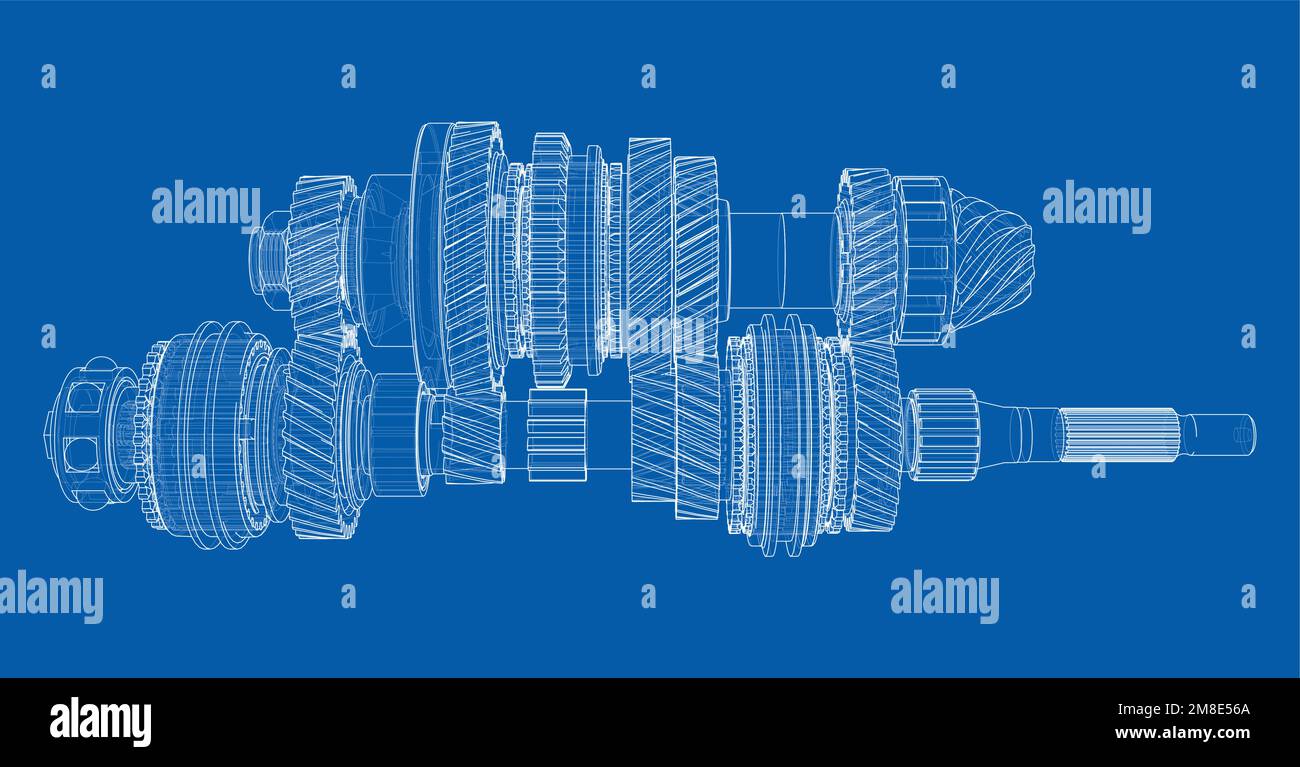 Gearbox sketch. Vector Stock Vector Image & Art - Alamy