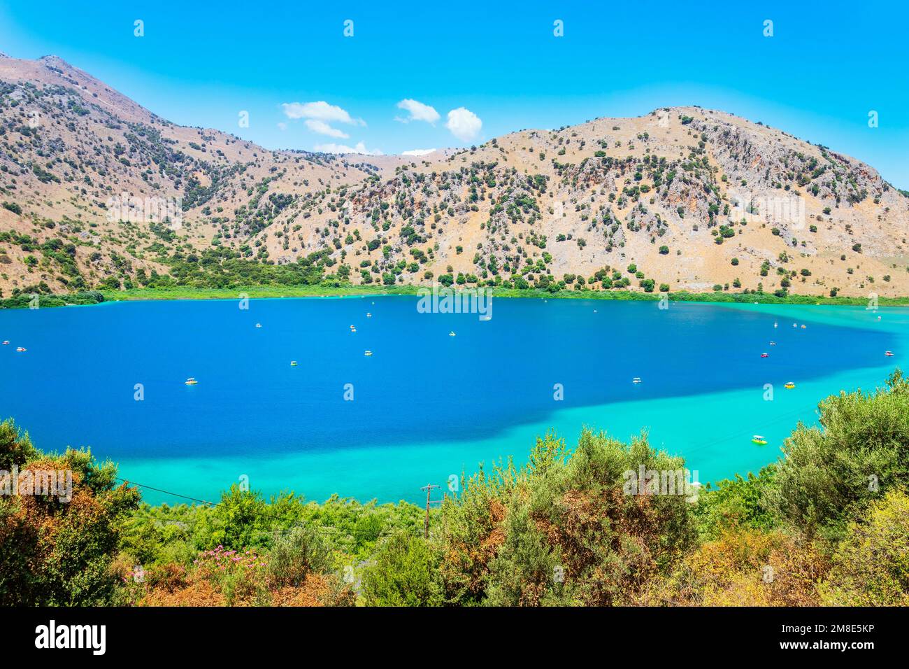 Lake Kournas, Chania, Crete, Greek Islands, Greece Stock Photo Alamy