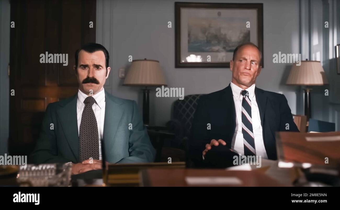 USA. Woody Harrelson and Justin Theroux in a scene from (C)HBO new