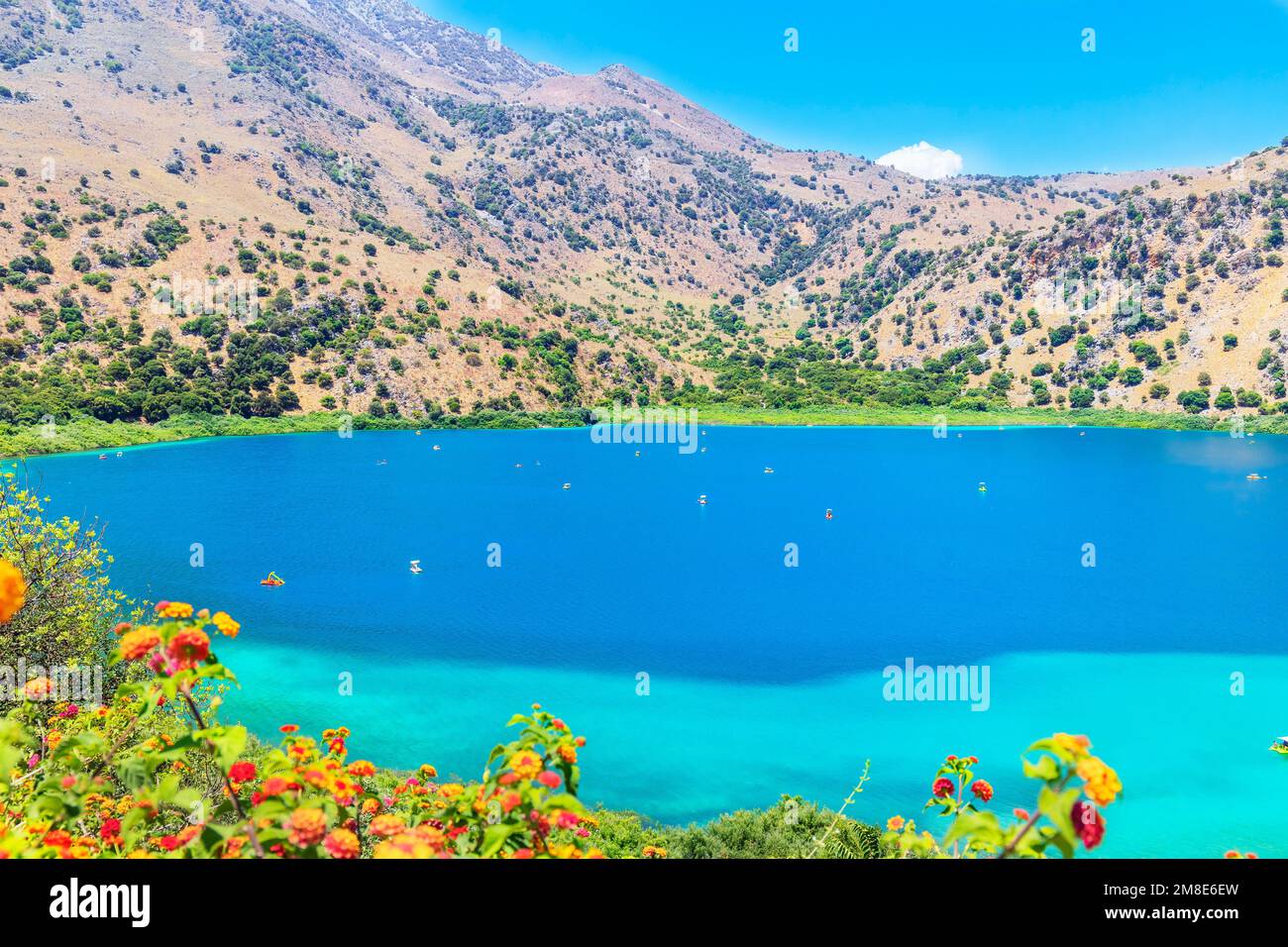Lake Kournas, Chania, Crete, Greek Islands, Greece Stock Photo Alamy