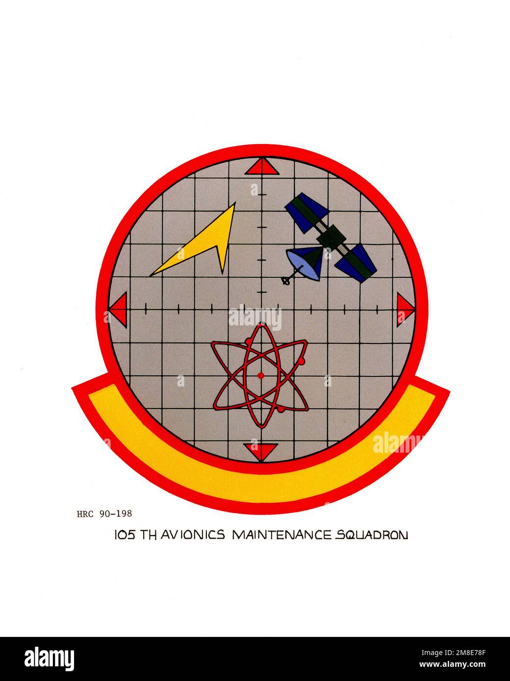 Approved insignia for: 105th Avionics Maintenance Squadron. Country: Unknown Stock Photo