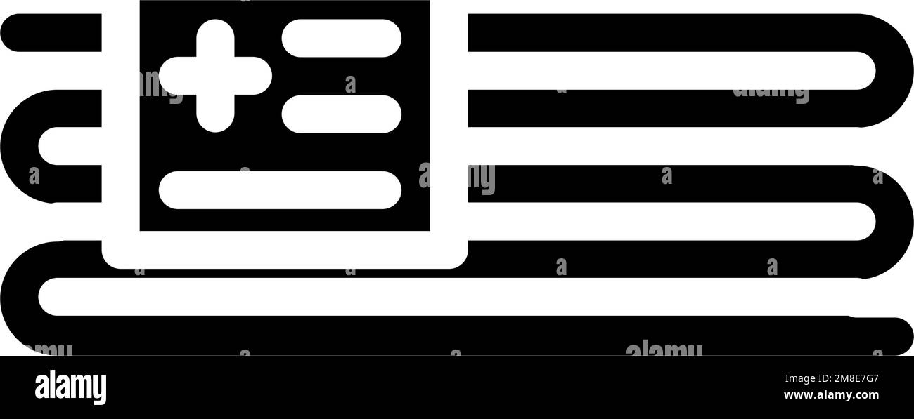 emergency blanket first aid glyph icon vector illustration Stock Vector