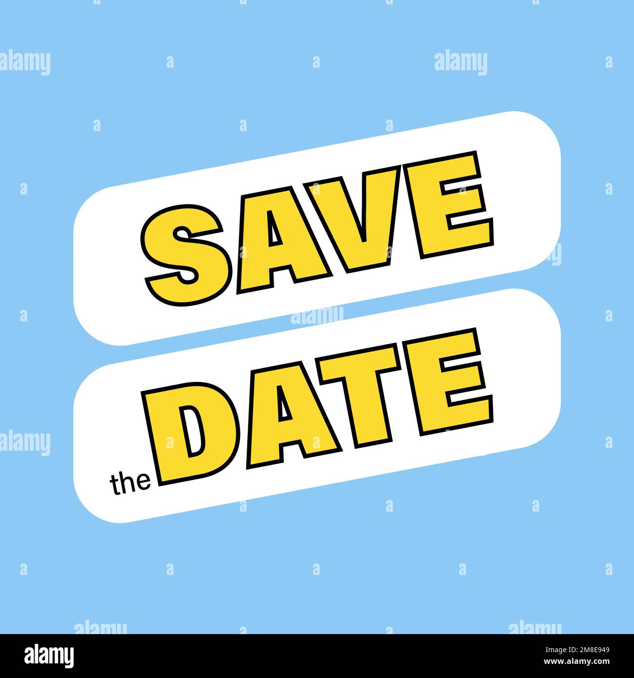 Save the Date Speach Bubble Stock Vector