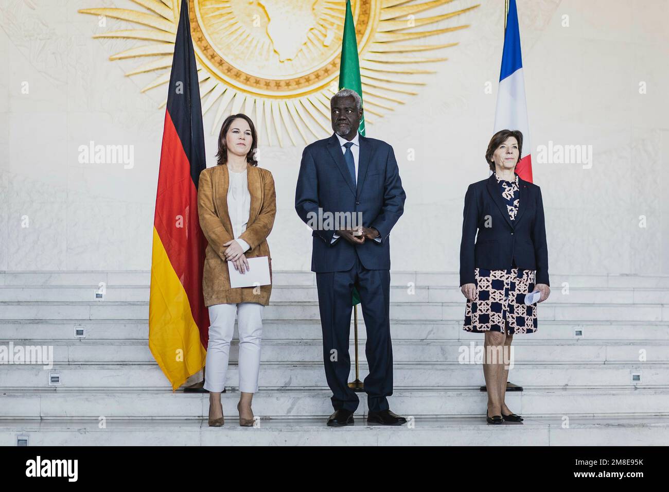 Addis Ababa, Ethiopia . 13th Jan, 2023. (LR) Annalena Baerbock