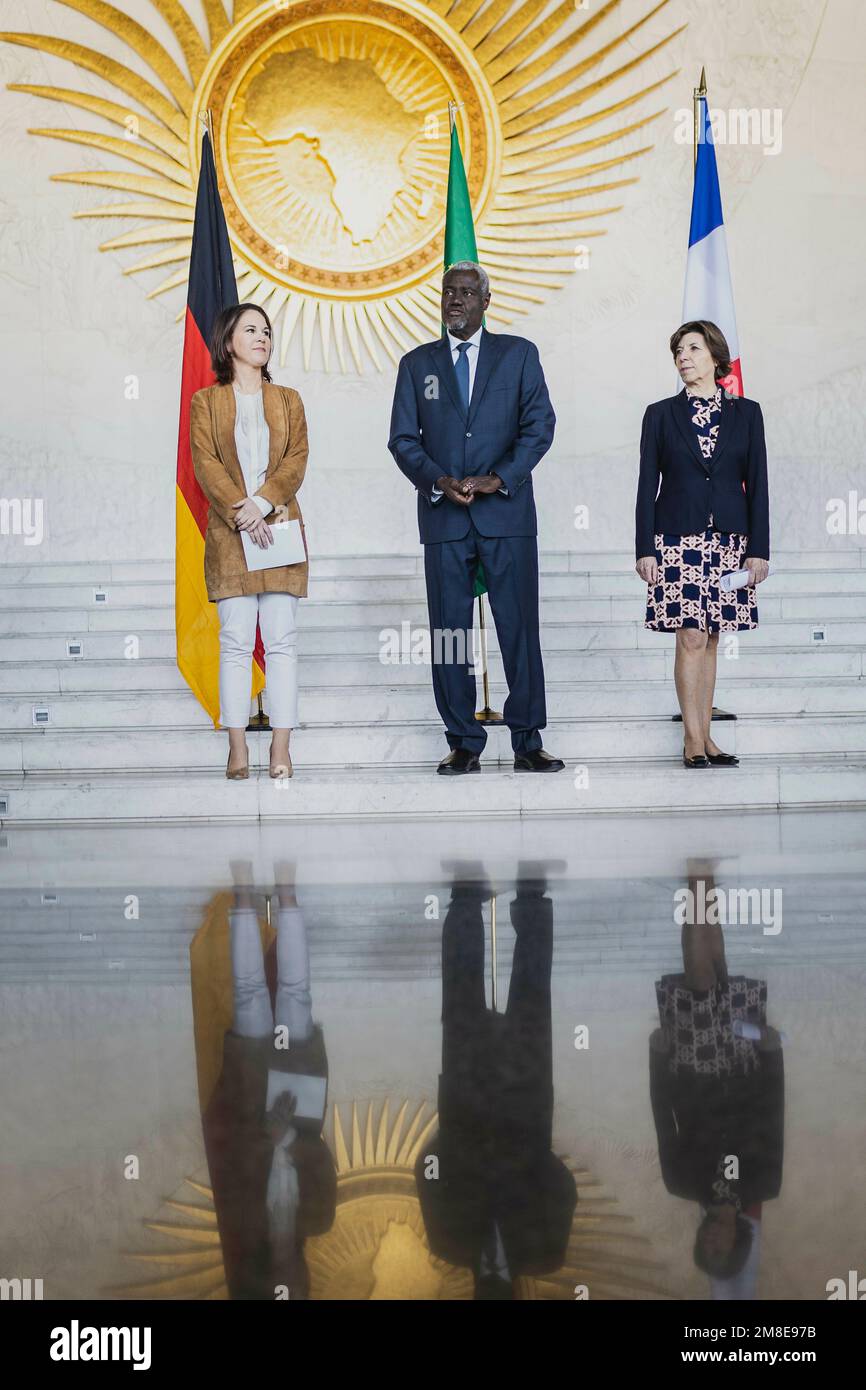 Addis Ababa, Ethiopia . 13th Jan, 2023. (LR) Annalena Baerbock