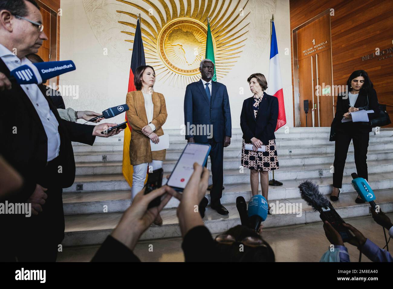 Addis Ababa, Ethiopia . 13th Jan, 2023. (LR) Annalena Baerbock