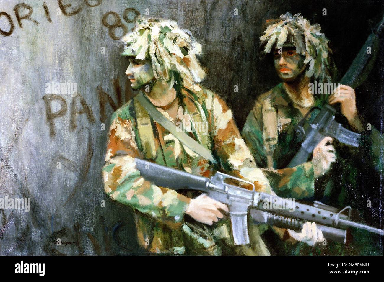 Artwork "To Flush a Sniper" Artist Al Sprague Catalog Number 15.5.90