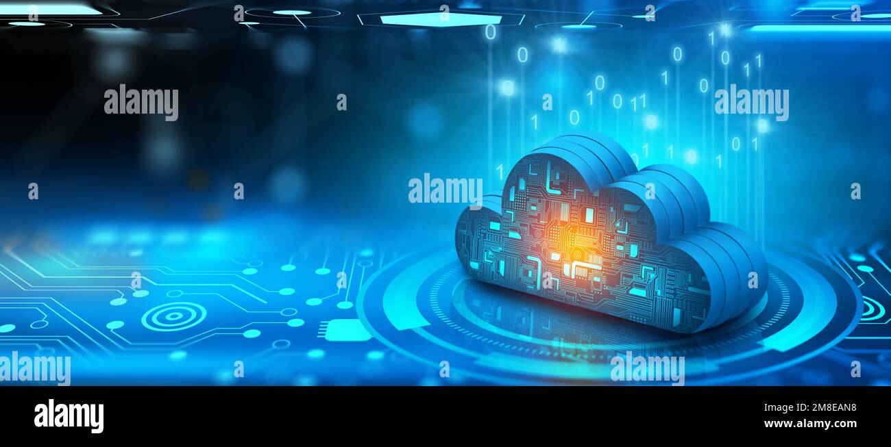 Cloud computing technology internet on Converging point of circuit with ...