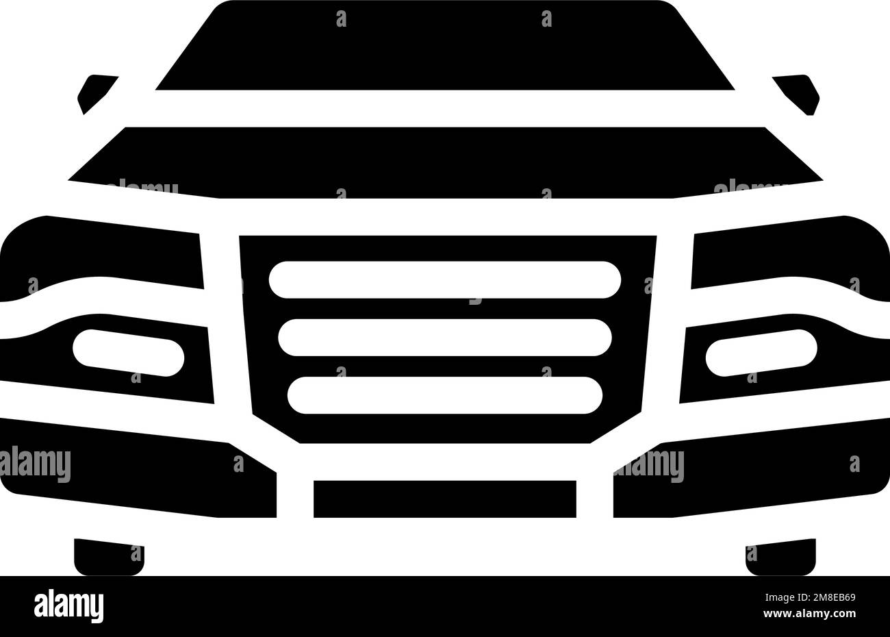 car transport vehicle glyph icon vector illustration Stock Vector Image ...