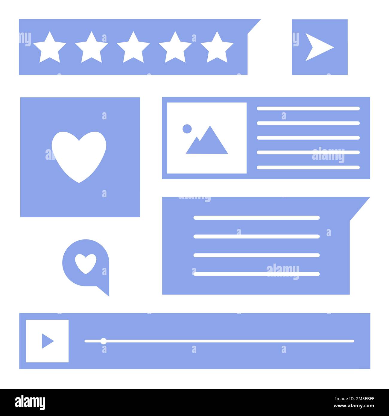 content-writer-set-symbols-in-blue-colour-stock-vector-image-art-alamy