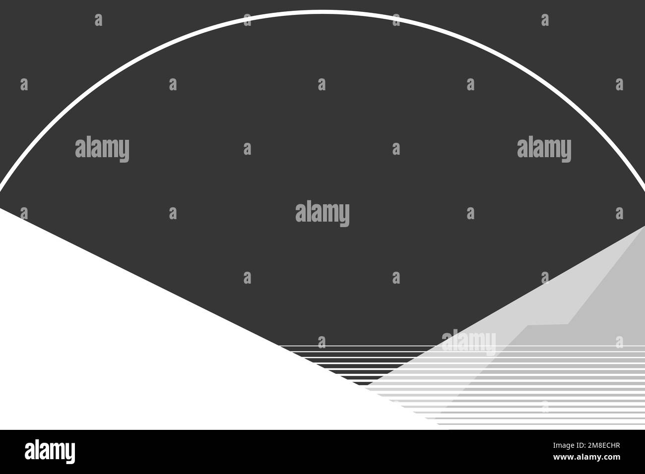 Mountain background vector in the dark Stock Vector