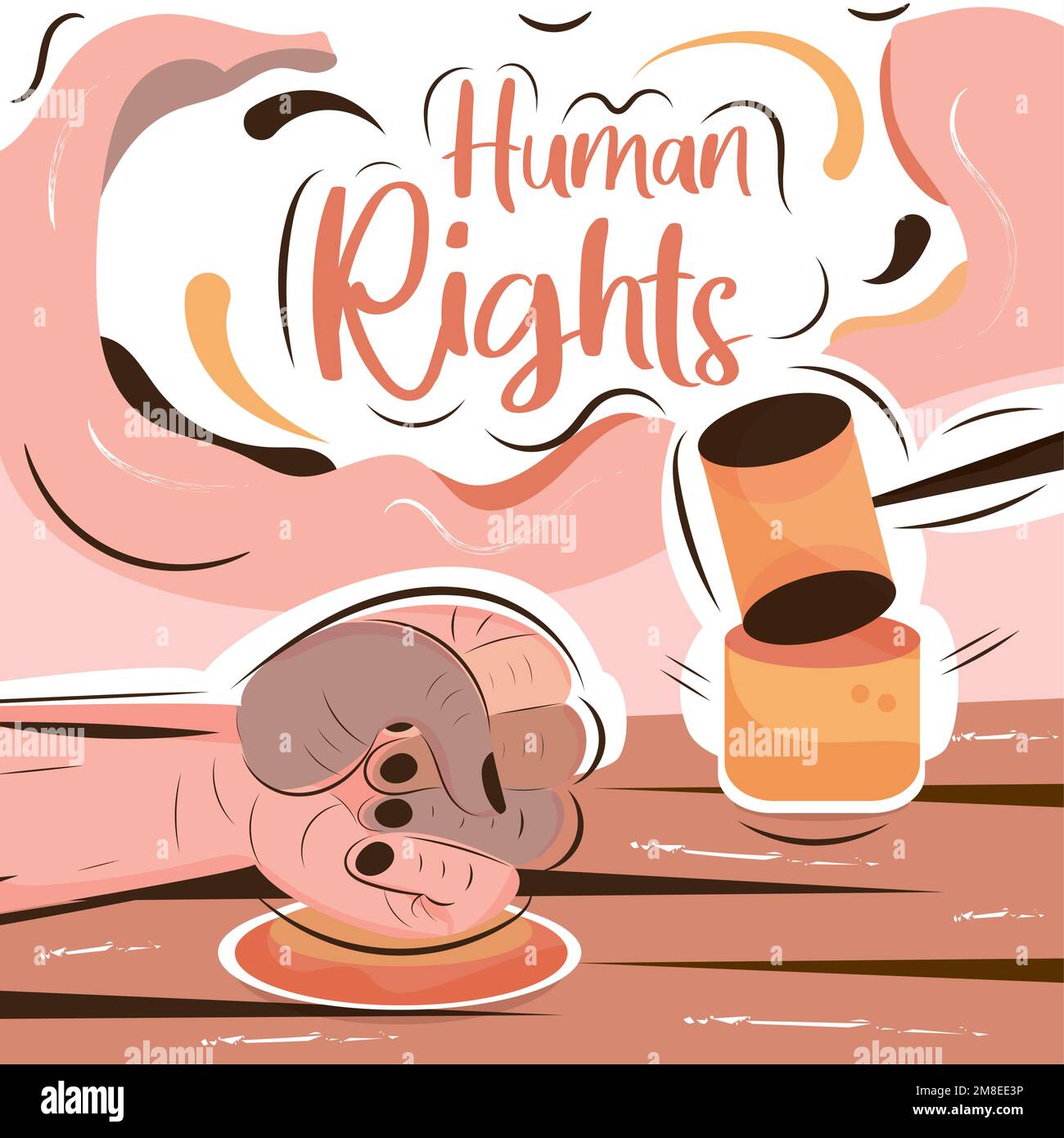 Hand being prosecuted by justice Human rights concept Vector Stock ...