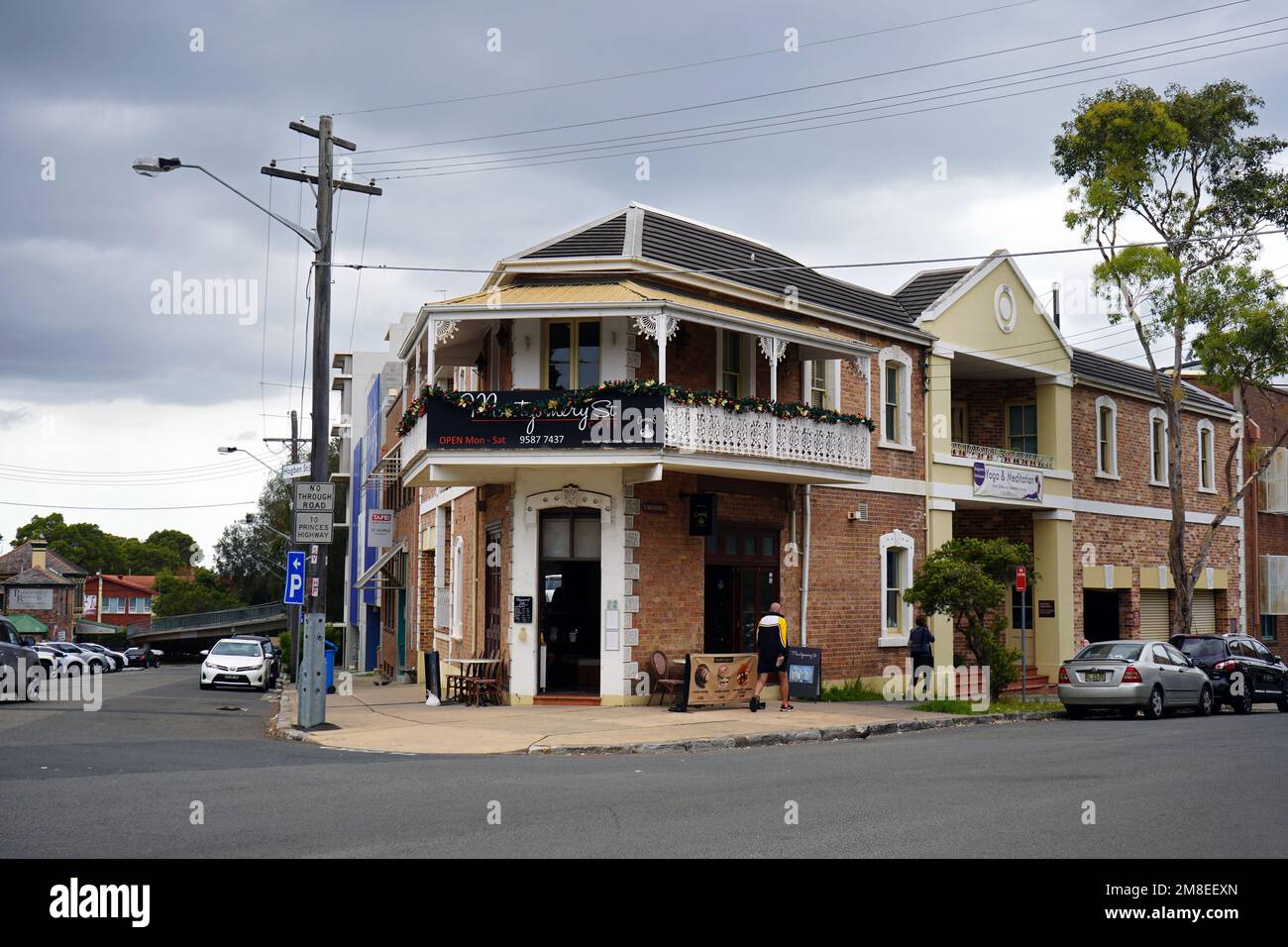 Kogarah, NSW - Australia - 19-12-2019: Crossroad of Montgomery st and ...