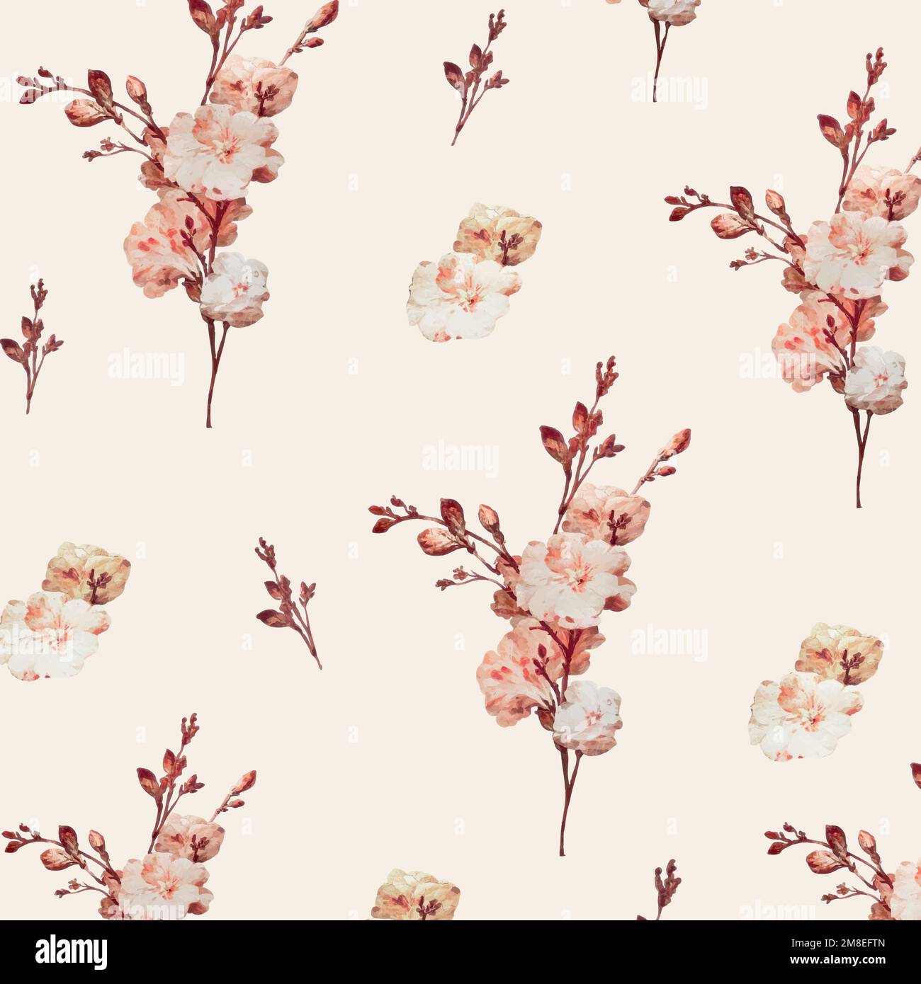 Vintage floral background illustration vector Stock Vector