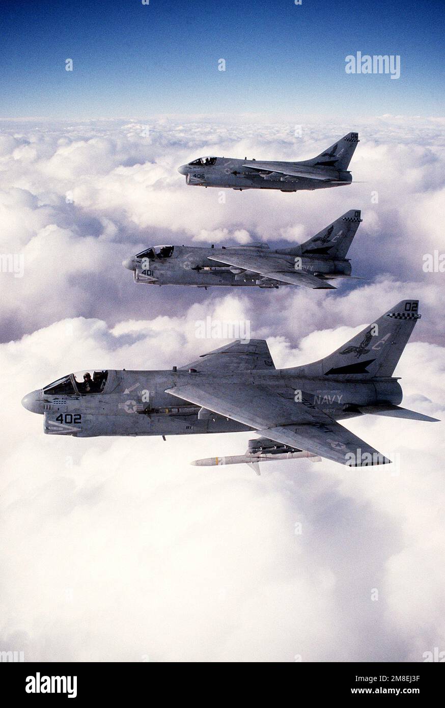 Three attack squadron 72 va 72 a 7e corsair aircraft return to the