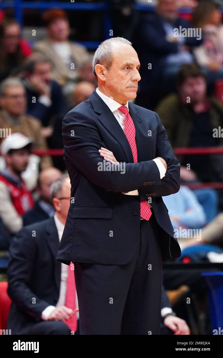 Italy. 13th Jan, 2023. EA7 EMPORIO ARMANI MILAN vs. ZALGIRIS KAUNAS