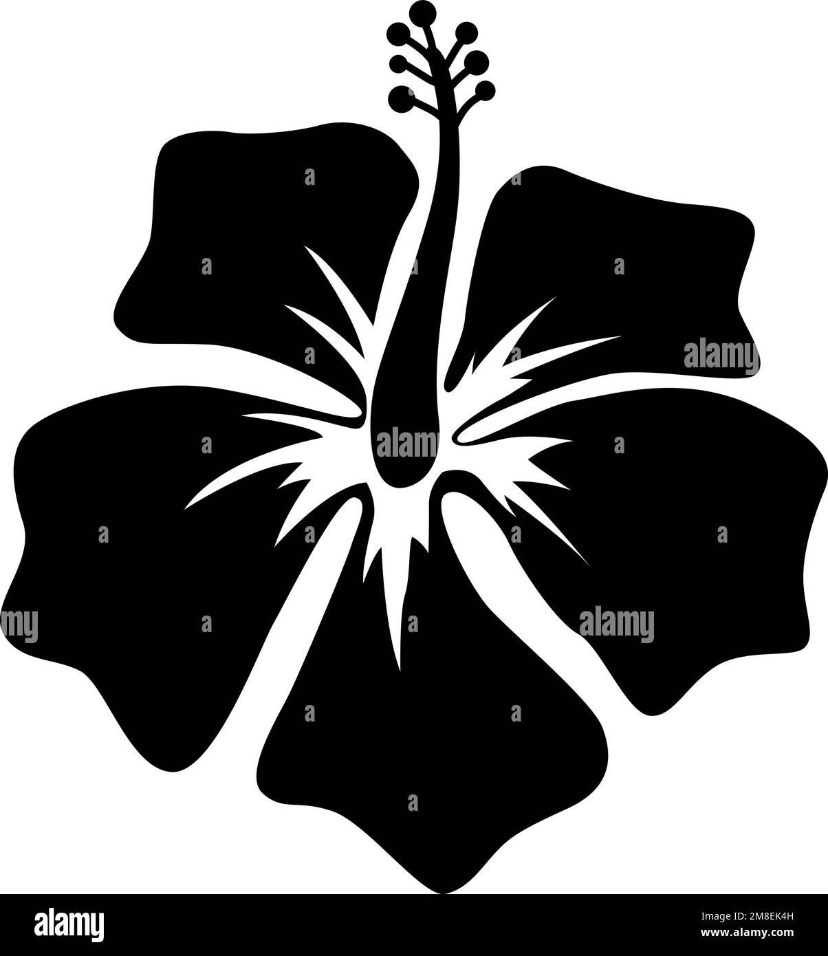 Illustration of hibiscus flower. Design element for logo, label, design ...