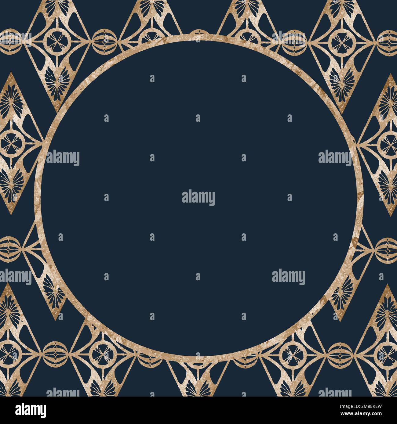 Vintage gold glitter frame vector, remix from artworks by Samuel