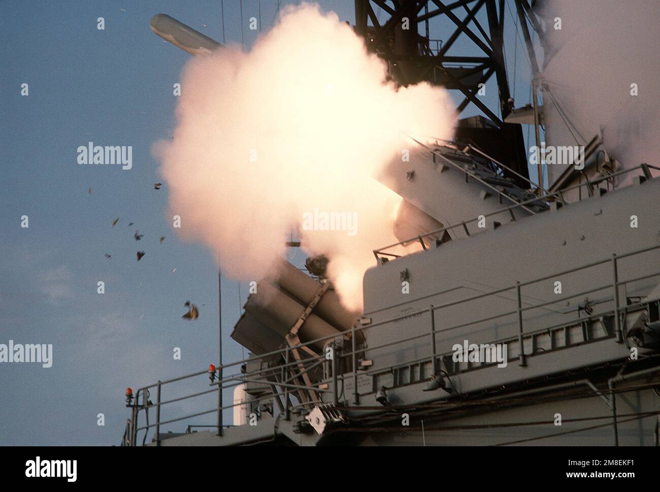 A BGM109 Tomahawk LandAttack Missile (TLAM) is launched toward an