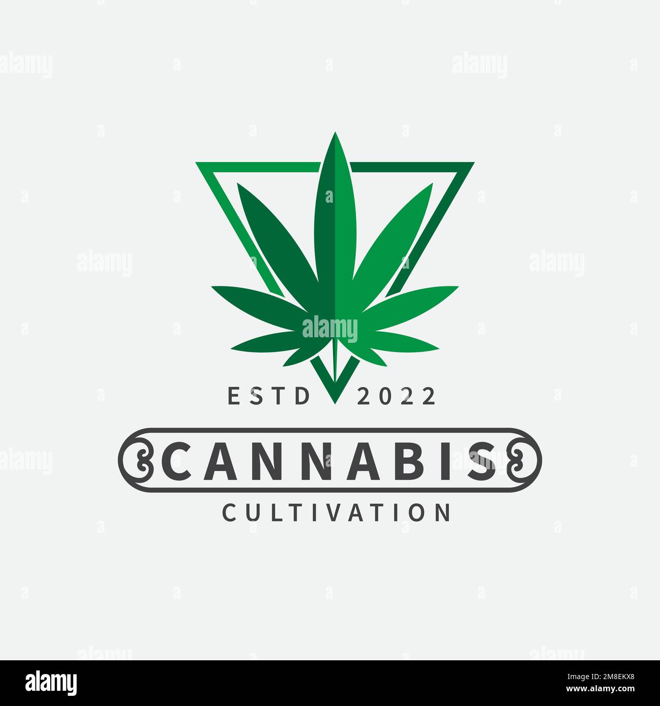 Vintage Cannabis Marijuana Hemp Stamp Label logo design Stock Vector ...