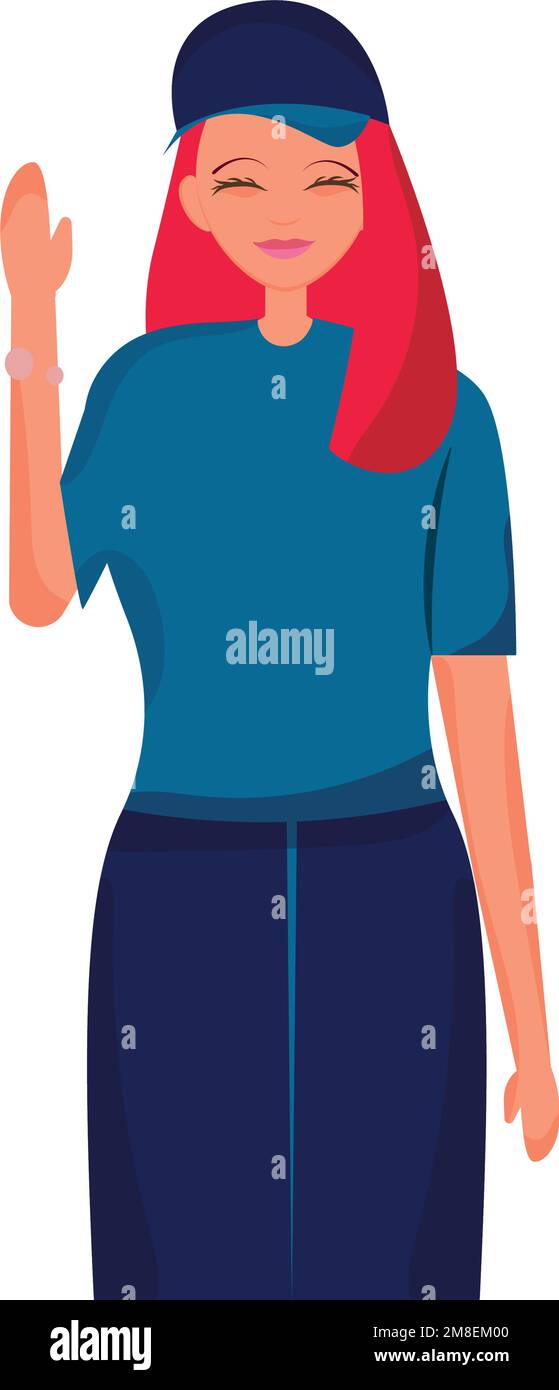 Isolated cute girl character cartoon Vector Stock Vector Image & Art ...