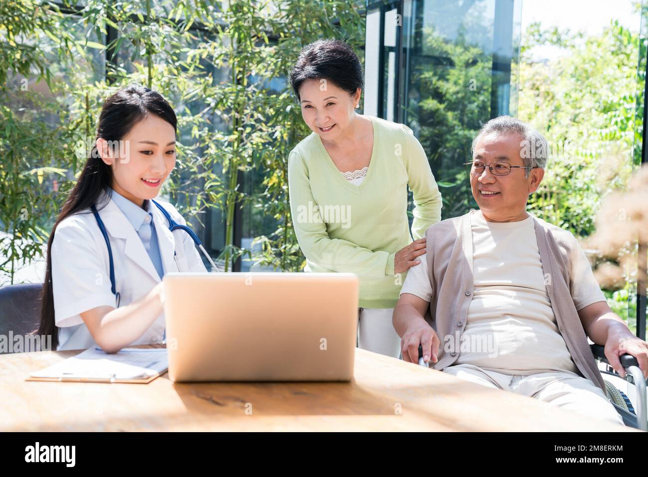 Nurse Examining Woman with Big Stock Photo - Image of positive,  stethoscope: 176577612