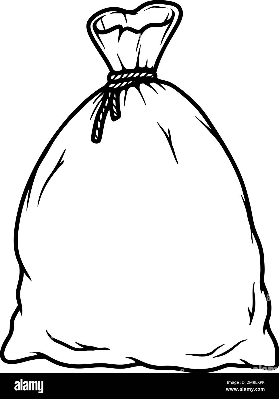 Vintage flour bag. Design element for logo, label, sign. Vector