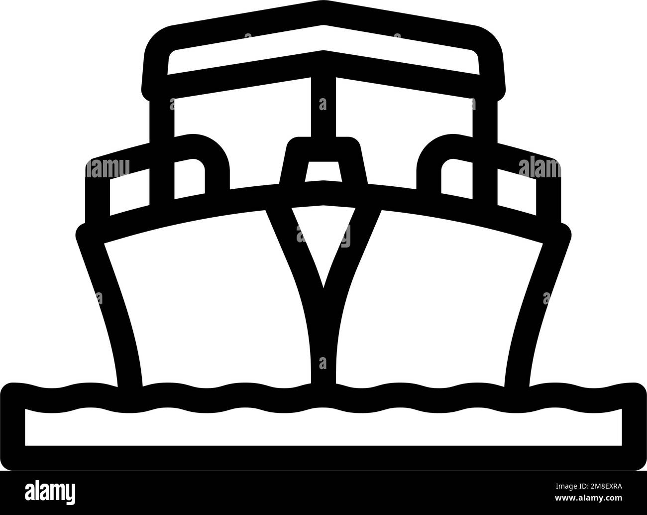 boat transport vehicle line icon vector illustration Stock Vector Image ...