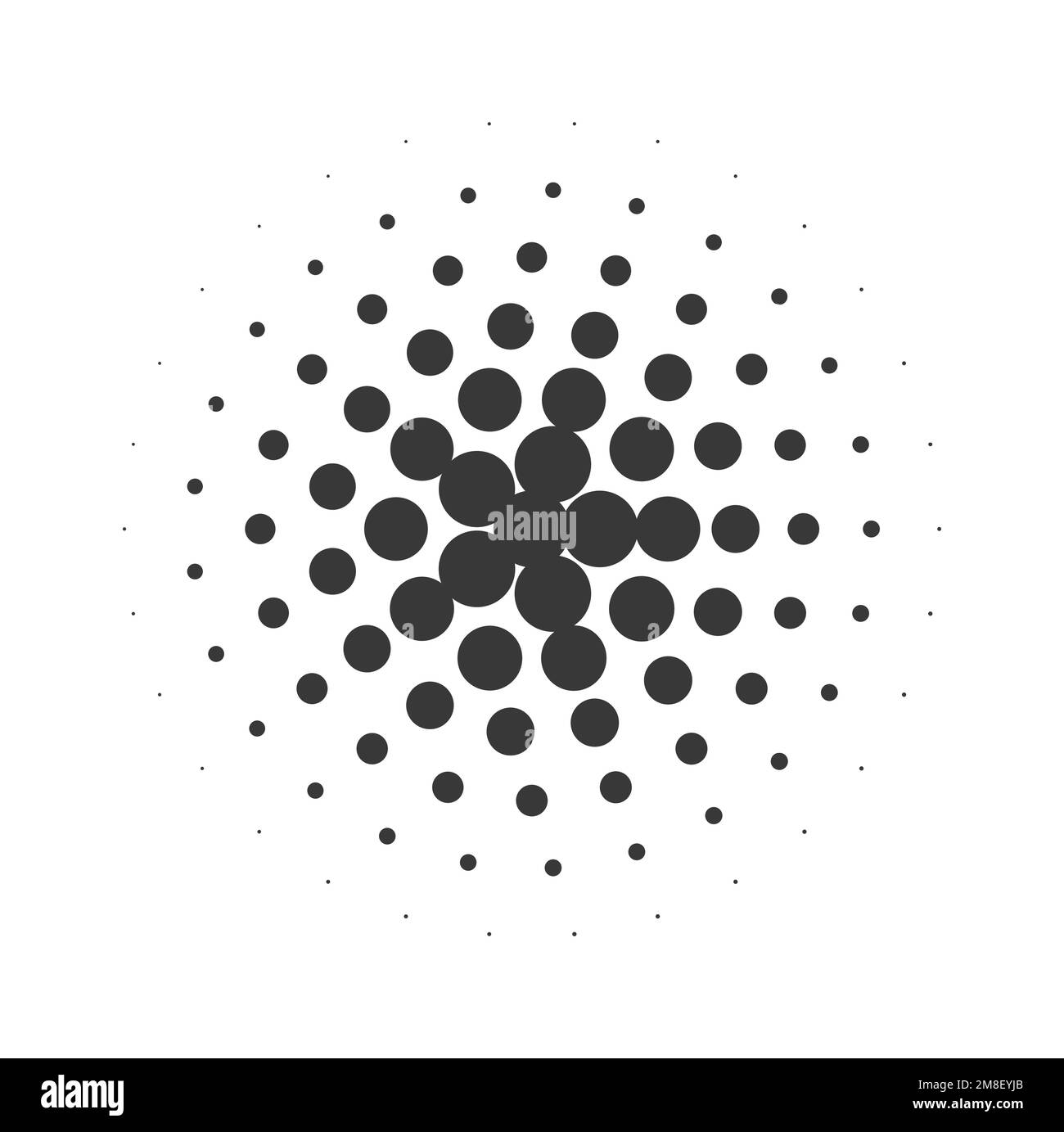 Circle Halftone Set Modern Dotted Circles Halftones Black Dotwork Gradients Vector 7347