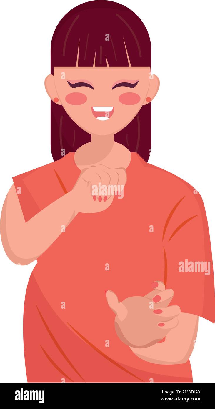 Isolated cute girl character cartoon Vector Stock Vector Image & Art ...