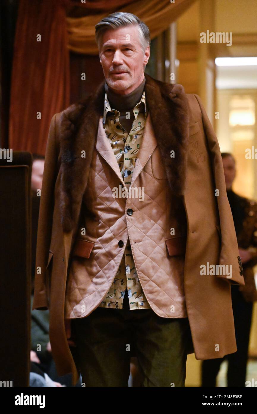 Milan, Italy. 13th Jan, 2023. Milan, Men Fashion Week, Fall Winter 2023