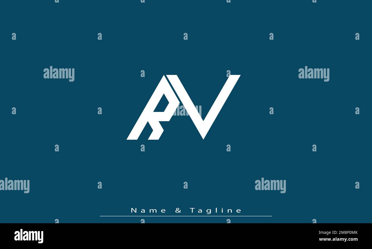 Alphabet letters Initials Monogram logo RV , VR Stock Vector Image ...