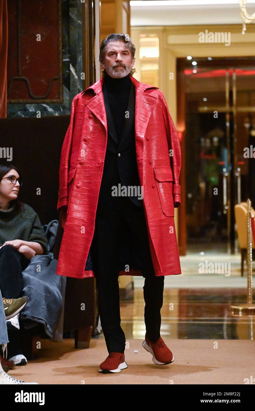 Milan, Italy. 13th Jan, 2023. Milan, Men Fashion Week, Fall Winter 2023