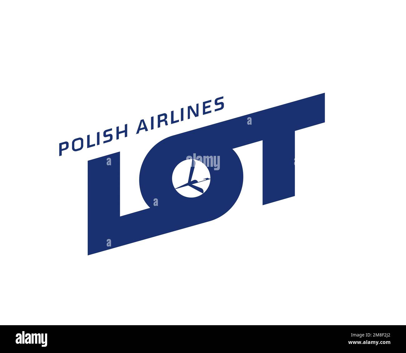 LOT Polish Airline, rotated logo, white background Stock Photo - Alamy