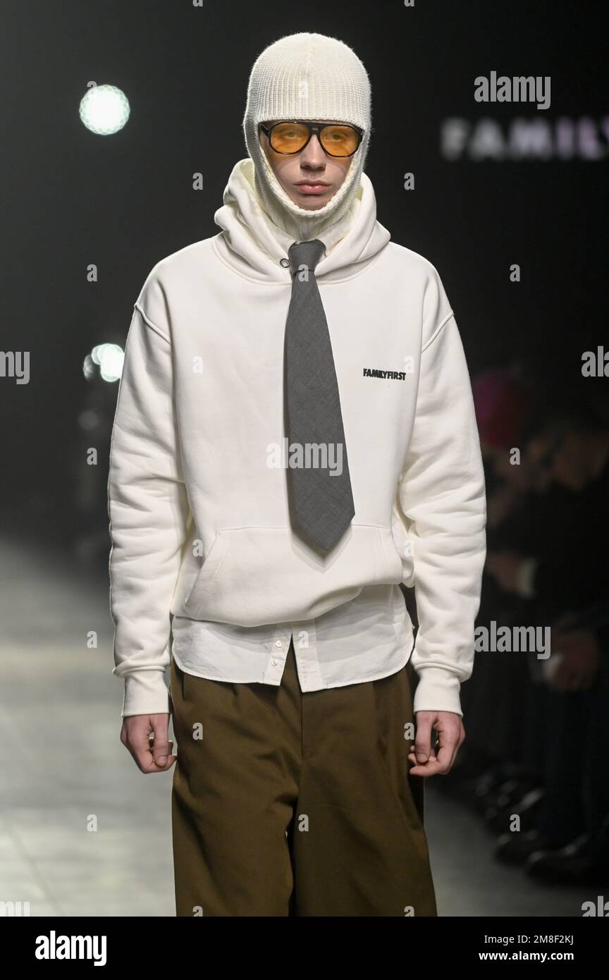 Milan, Italy. 13th Jan, 2023. Milan, Men Fashion Week, Fall Winter 2023