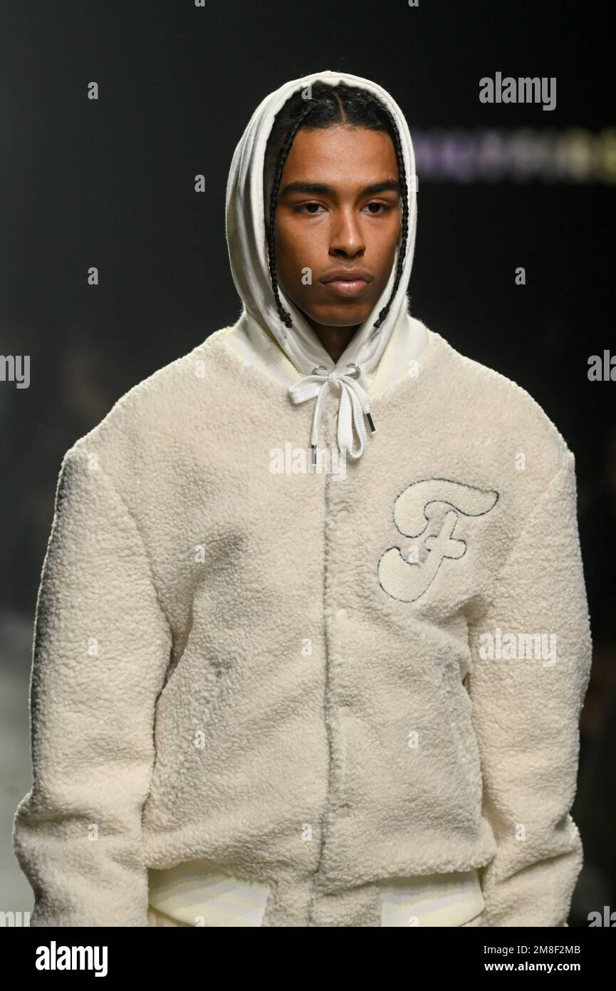 Milan, Italy. 13th Jan, 2025. Milan, Men Fashion Week, Fall Winter 2025