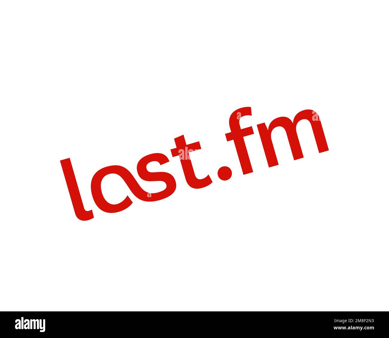 Last. fm, rotated logo, white background Stock Photo