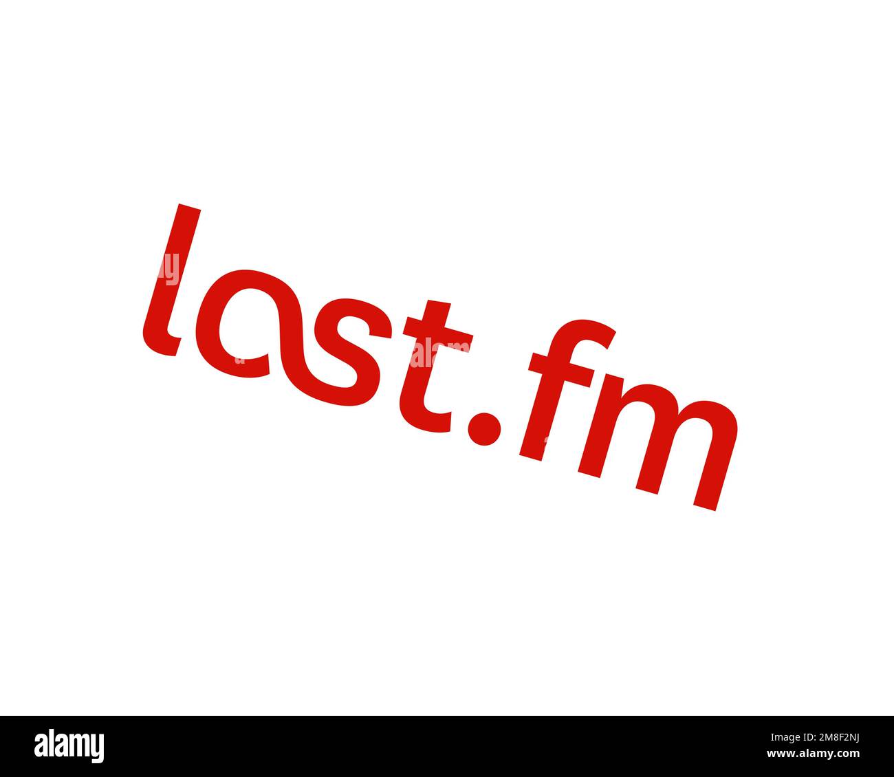 Last. fm, rotated logo, white background B Stock Photo