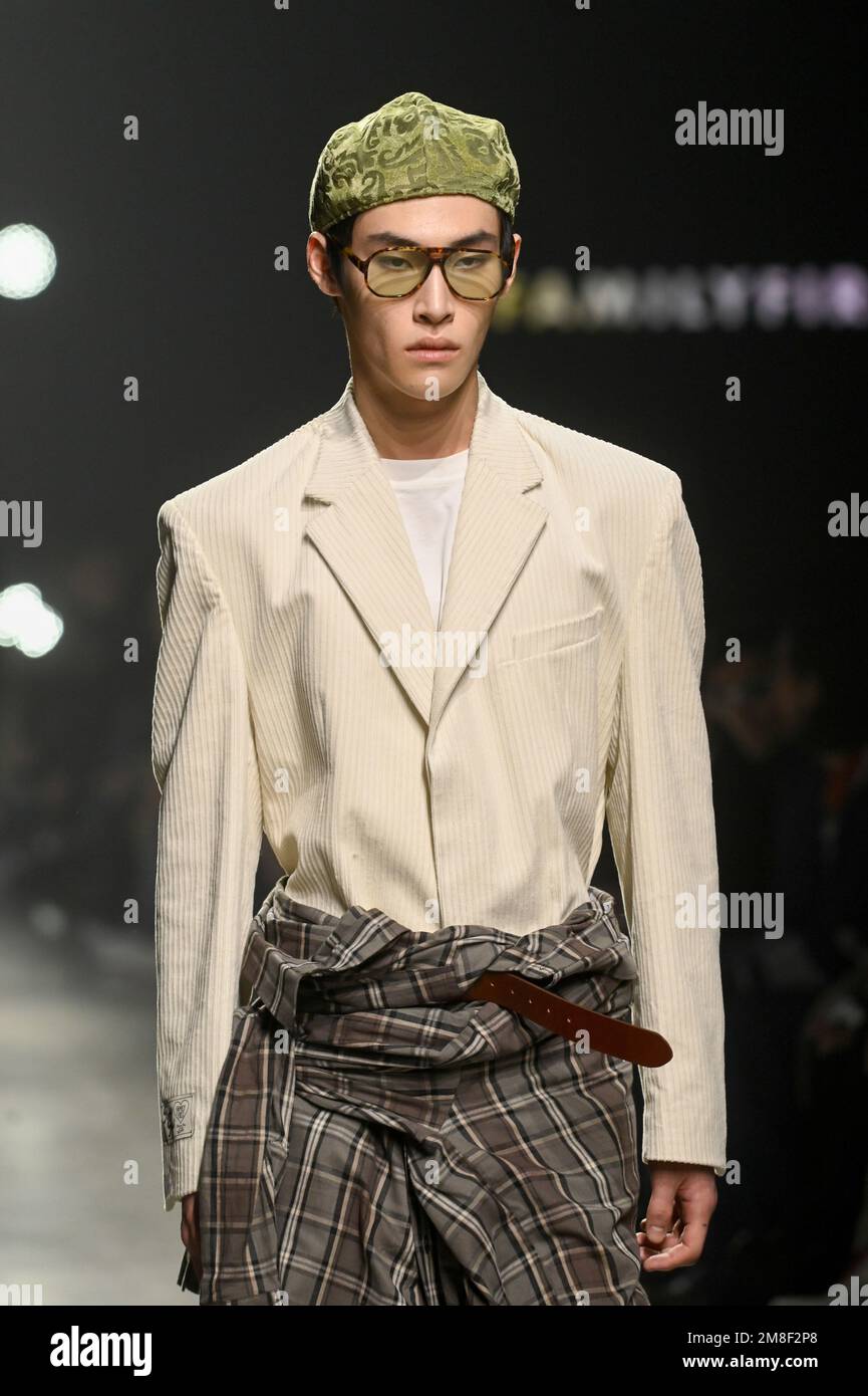Milan, Italy. 13th Jan, 2023. Milan, Men Fashion Week, Fall Winter 2023
