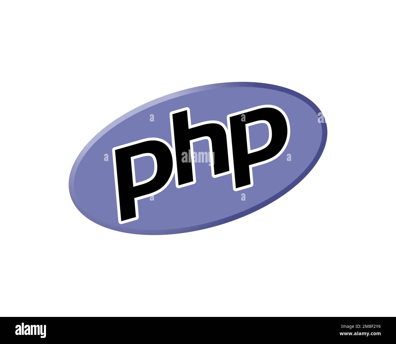 PHP, rotated logo, white background Stock Photo - Alamy