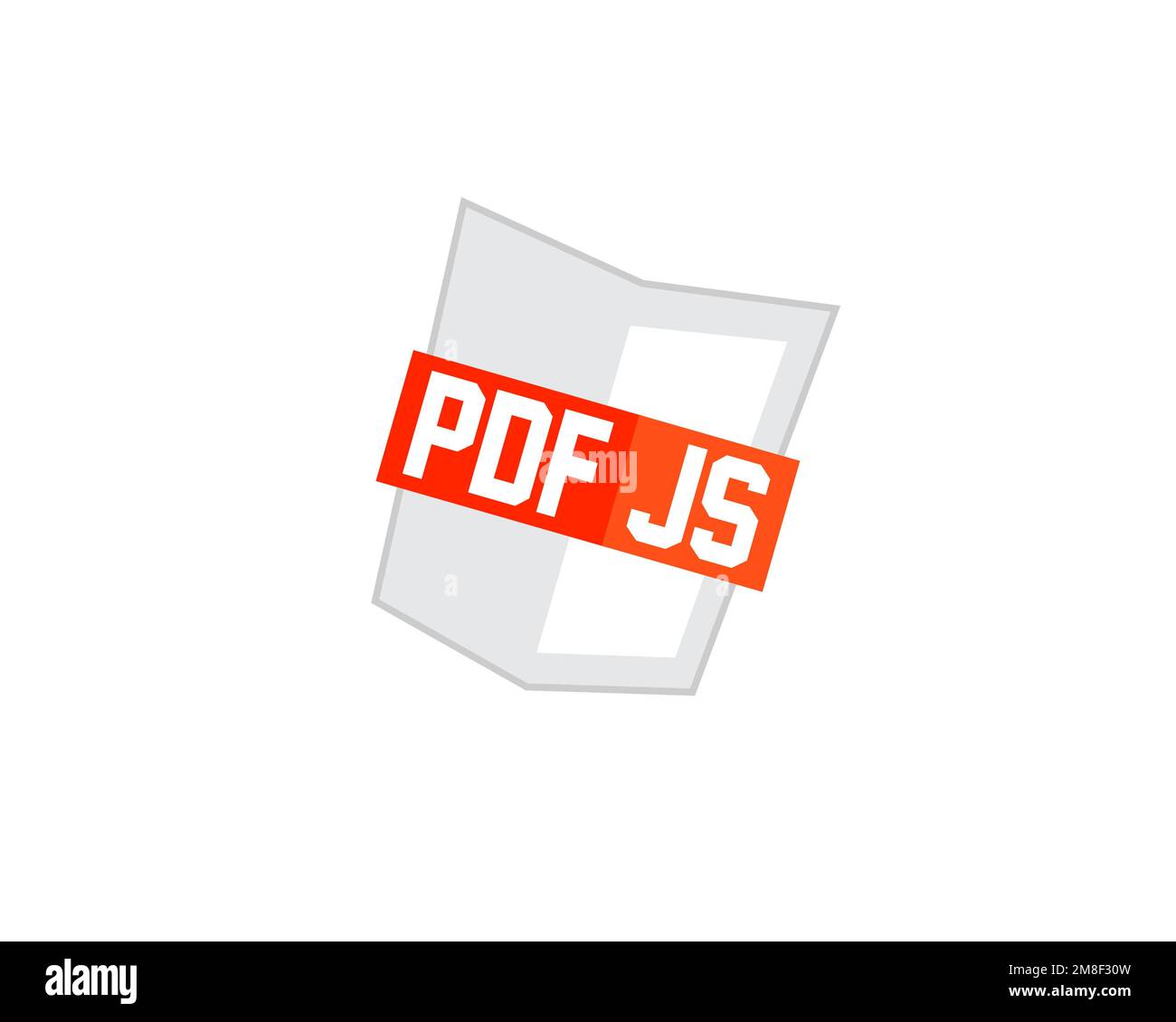 PDF. js, rotated logo, white background B Stock Photo - Alamy