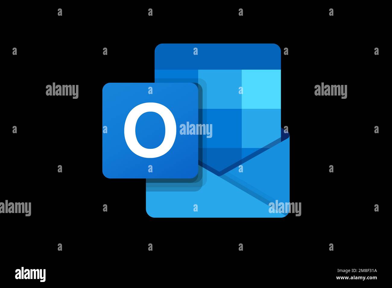 Outlook. com, Logo, Black background Stock Photo Alamy