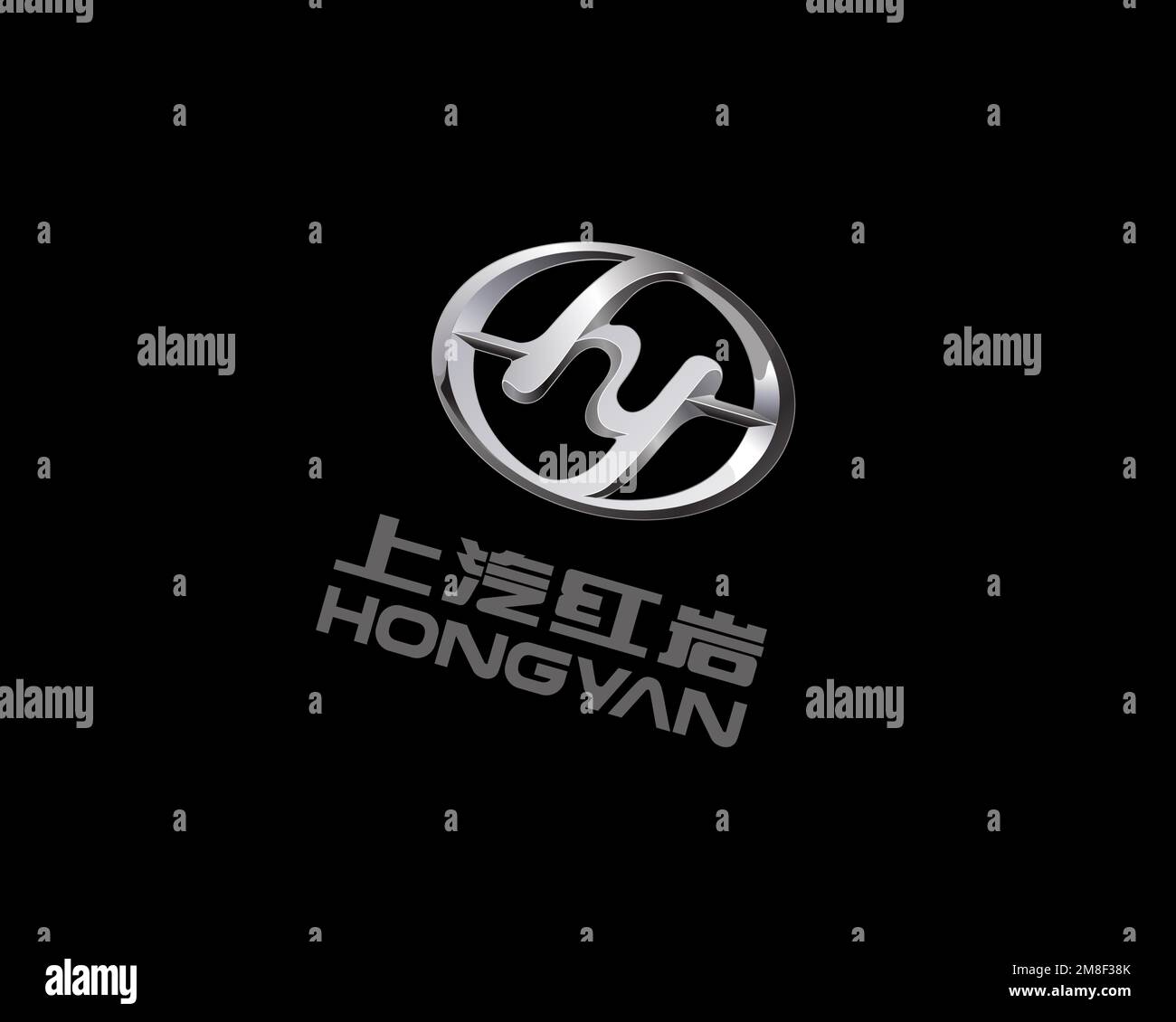 SAIC Iveco Hongyan, Rotated Logo, Black Background B Stock Photo Alamy