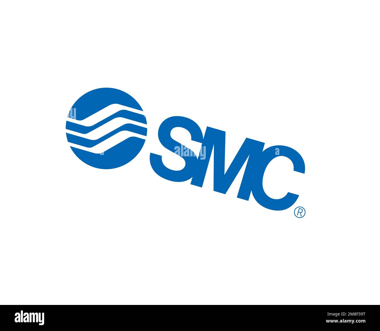 SMC Corporation, Rotated Logo, White Background B Stock Photo