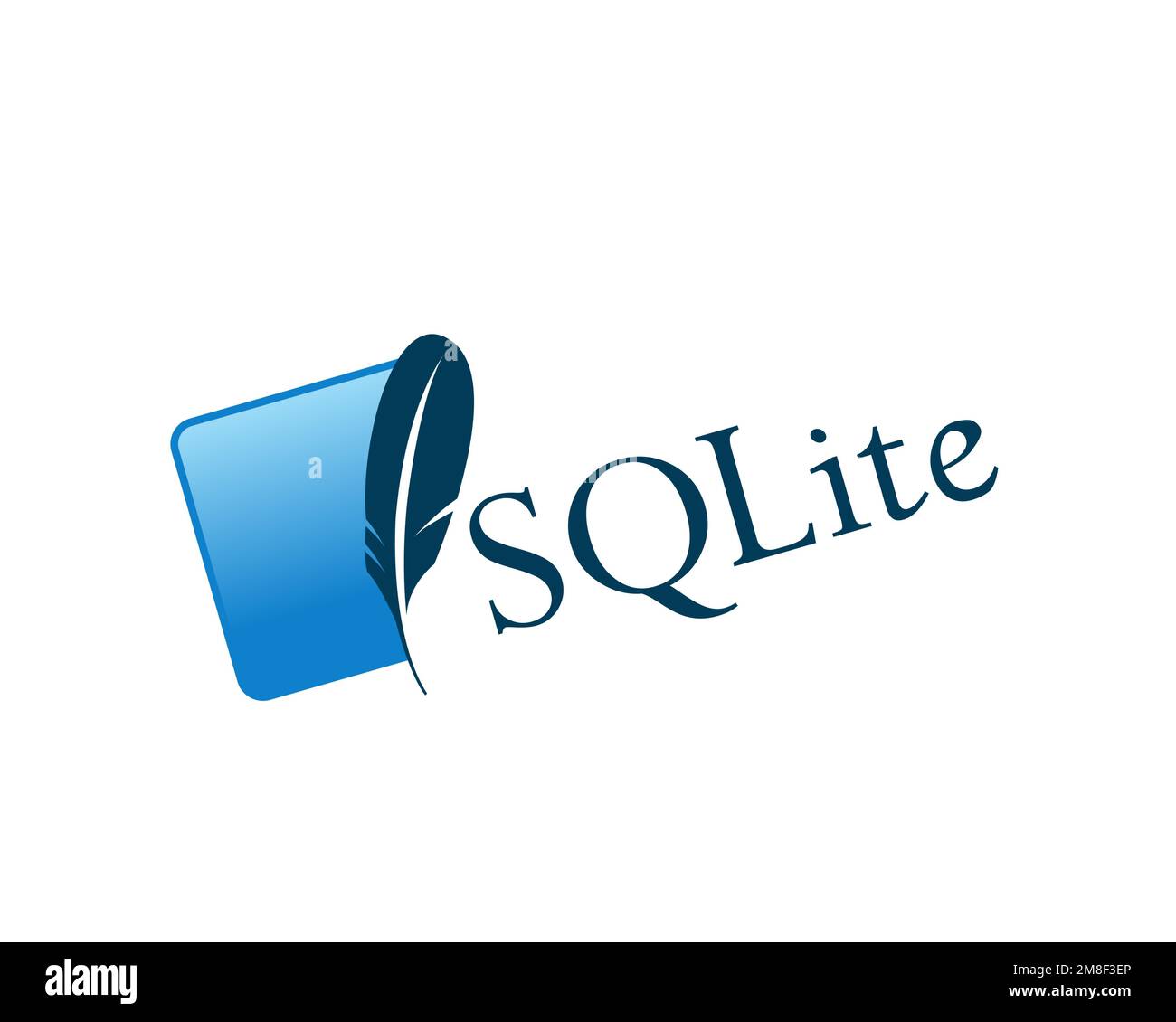 Sqlite rotated logo white background stock photo alamy