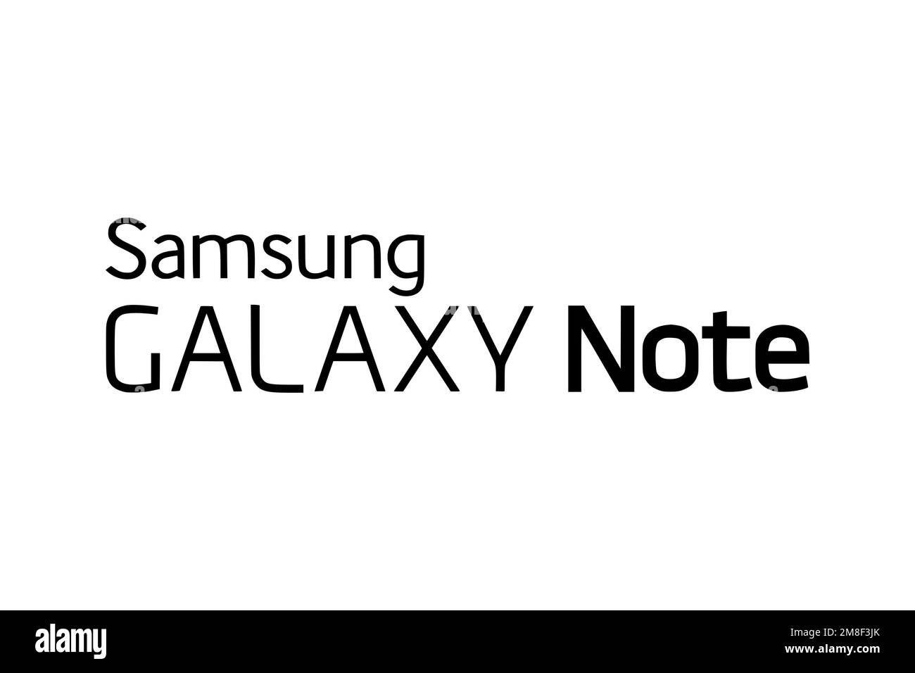Samsung Galaxy Note Edge, Logo, White Background Stock Photo