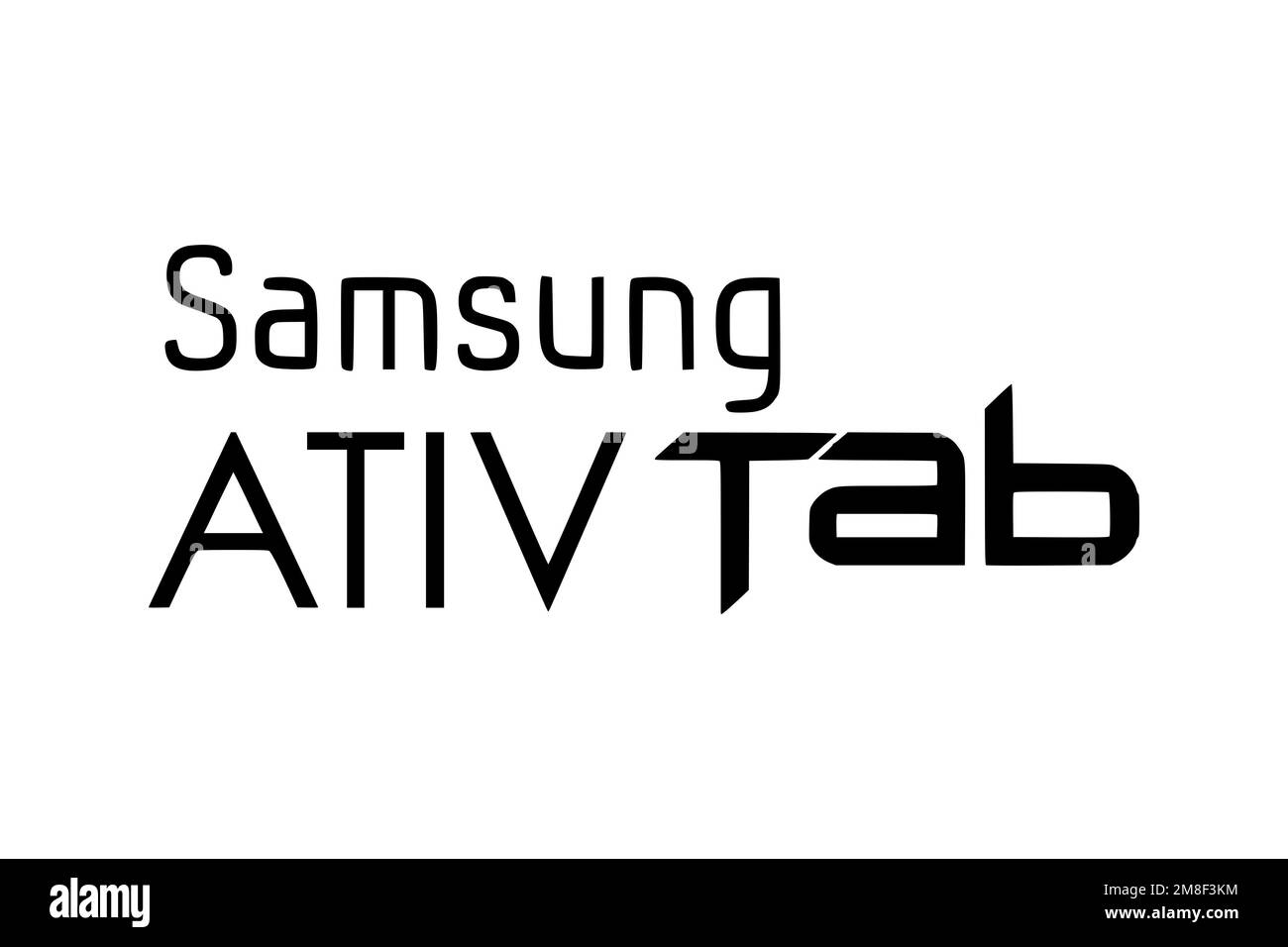 Samsung Ativ Tab, Logo, White Background Stock Photo