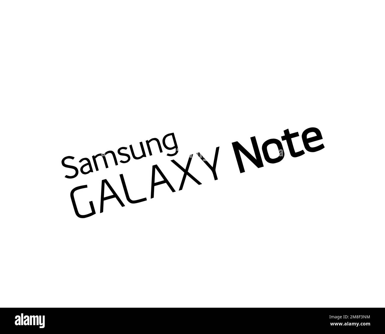 Samsung Galaxy Note Edge, Rotated Logo, White Background Stock Photo