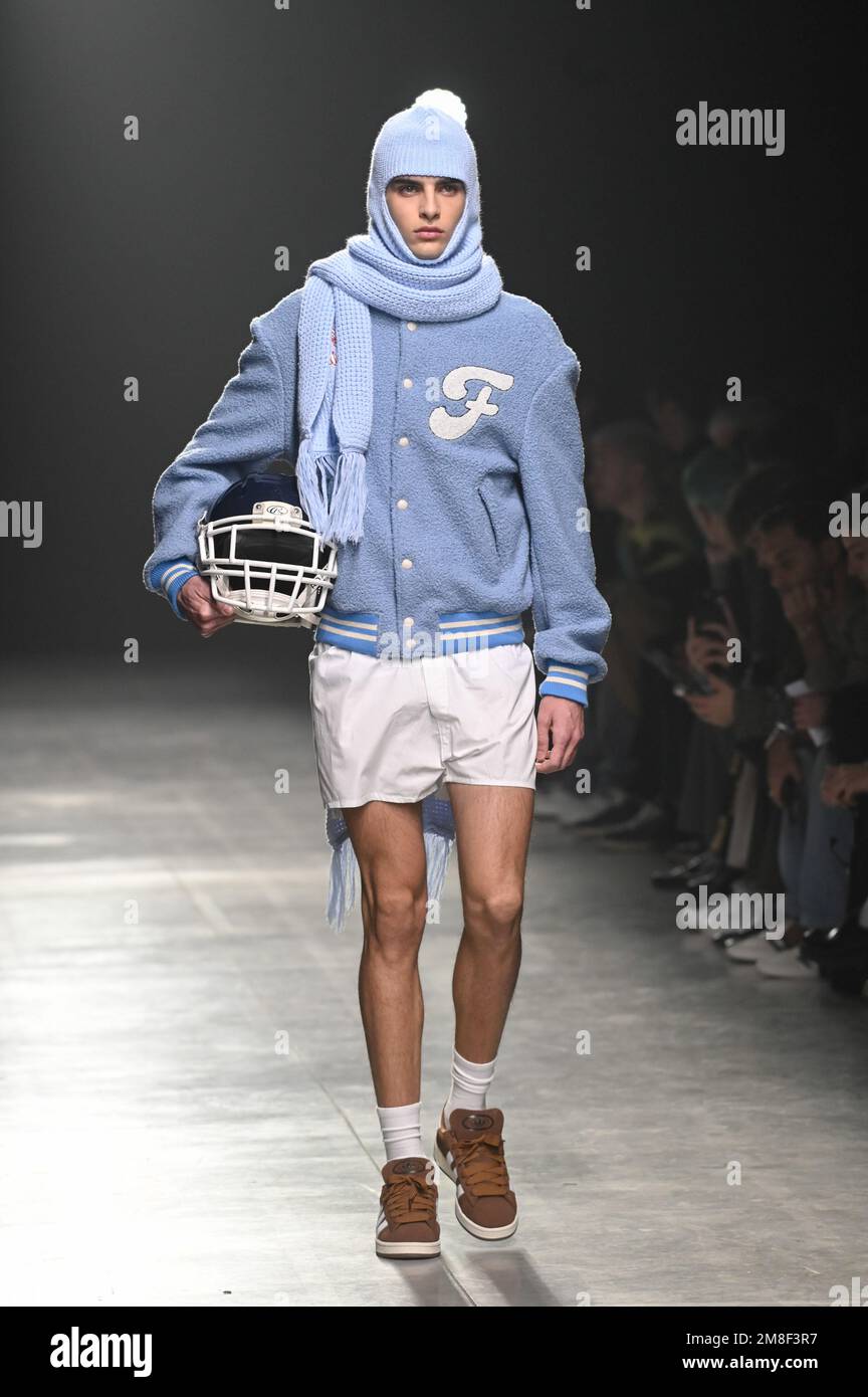 Milan, Italy. 13th Jan, 2023. Milan, Men Fashion Week, Fall Winter 2023