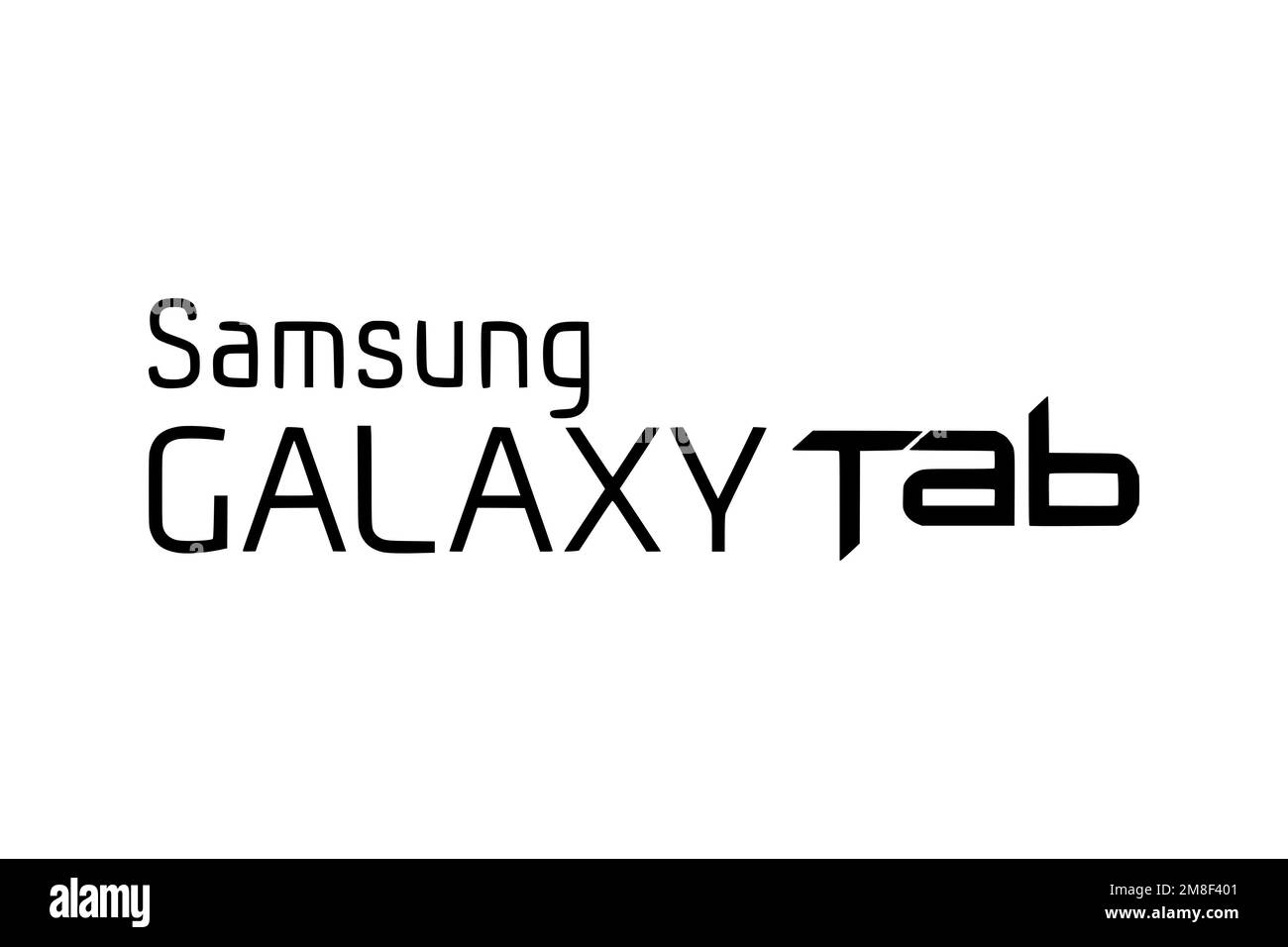 Samsung Galaxy Tab 10. 1, Logo, White Background Stock Photo